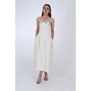 Fanm Mon Lorr Dress Manmzel Collection ivory white Embroidered SMALL